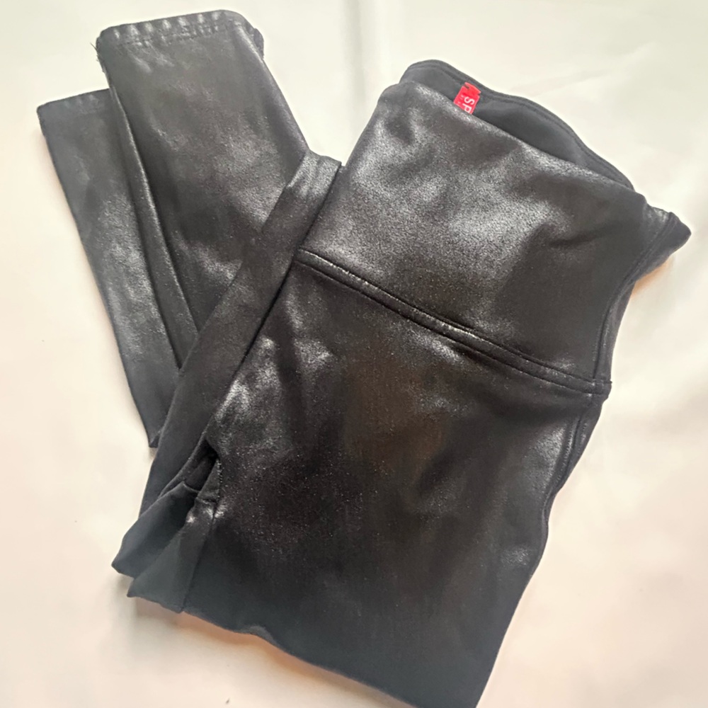SPANX Black Shimmery Leggings